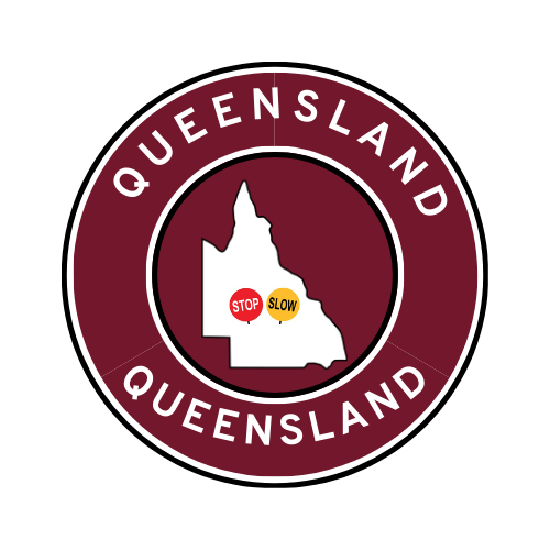 QLD Traffic Control Qualification Hard Hat Stickers