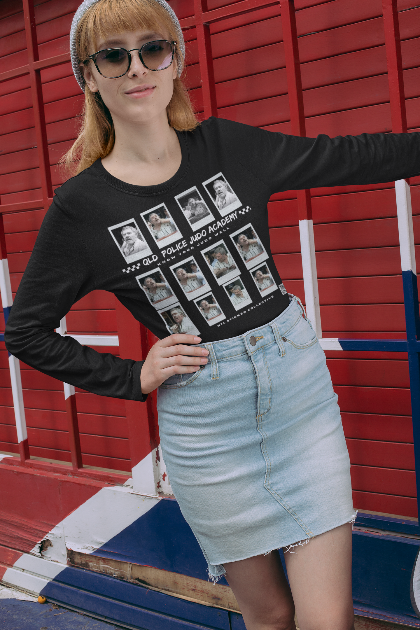 NEW | Queensland Police Judo Academy Photoboard | Black | Gildan Unisex Long Sleeve Shirt
