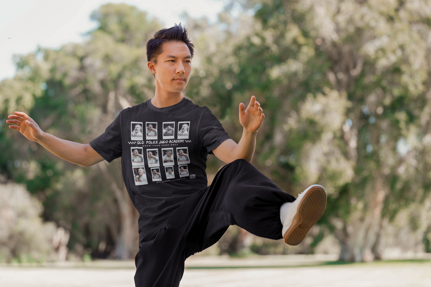 NEW | Queensland Police Judo Academy Photoboard | Black | Gildan Unisex Short Sleeve Shirt