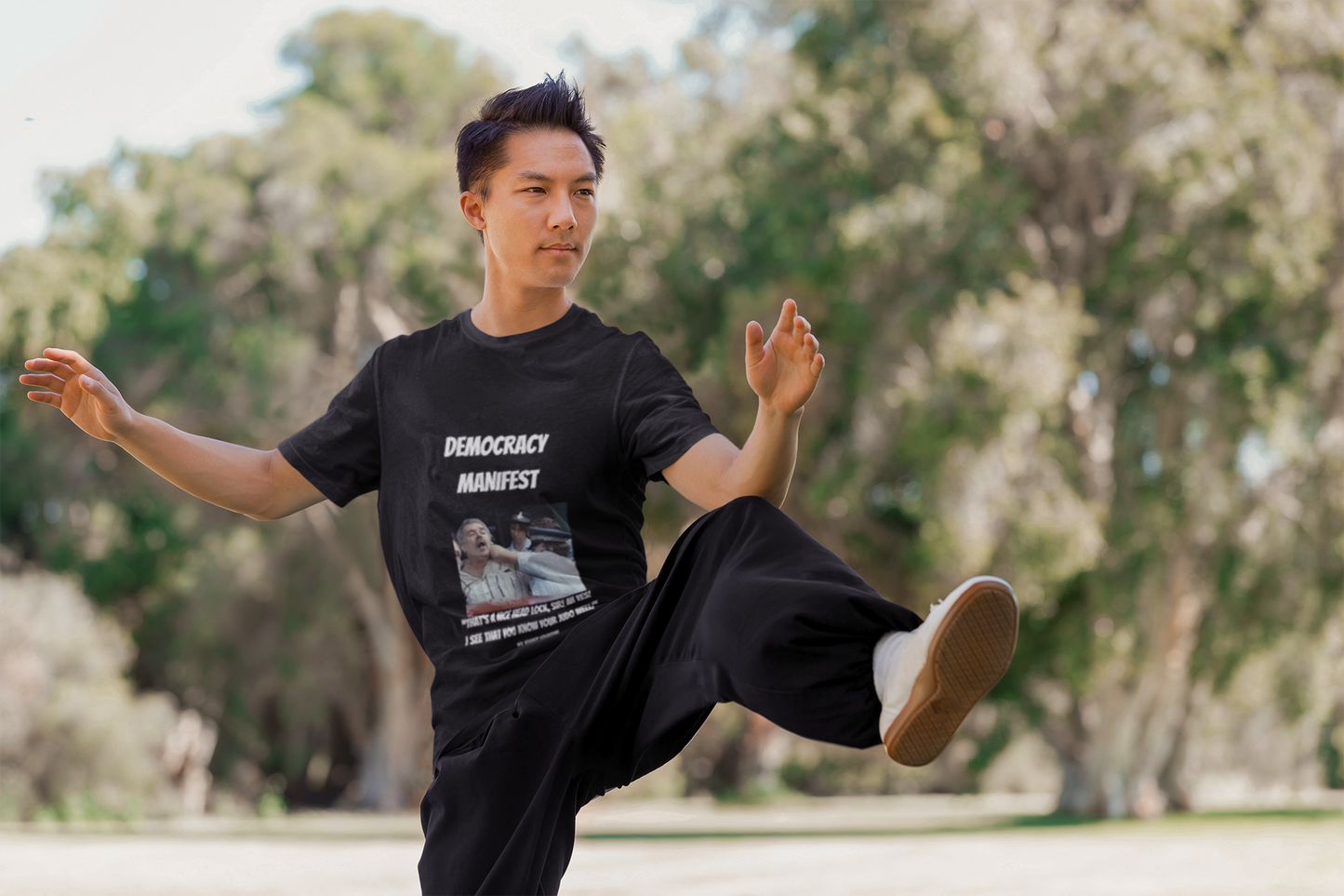 Full Judo Quote | Democracy Manifest | Gildan Unisex Short Sleeve Shirt