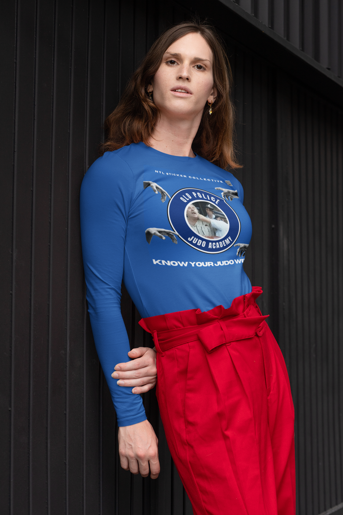 NEW | Queensland Police Judo Academy 4 Hands | Blue | Gildan Unisex Long Sleeve Shirt
