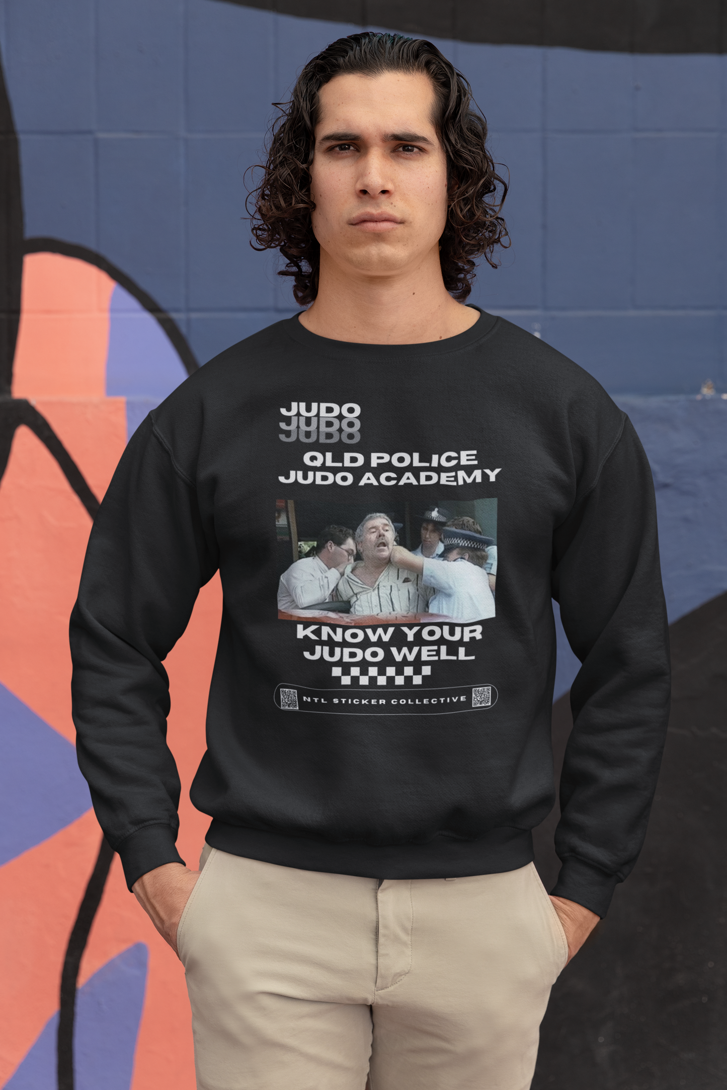 NEW | Queensland Police Judo Academy | J-U-D-O | Know Your Judo Well | Black | Gildan Unisex Sweatshirt