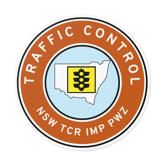 NSW | Traffic Control | TCR/IMP/PWZ | Hard Hat Sticker | Traffic Light | NT Orange