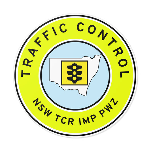 NSW | Traffic Control | TCR/IMP/PWZ | Hard Hat Sticker | Traffic Light | Yellow