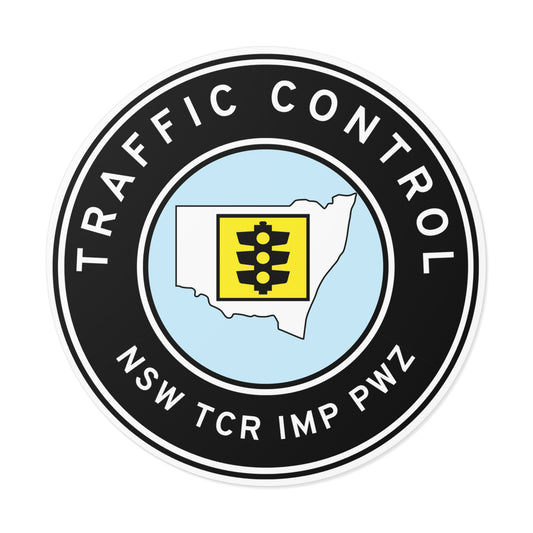 NSW | Traffic Control | TCR/IMP/PWZ | Hard Hat Sticker | Traffic Light | Black