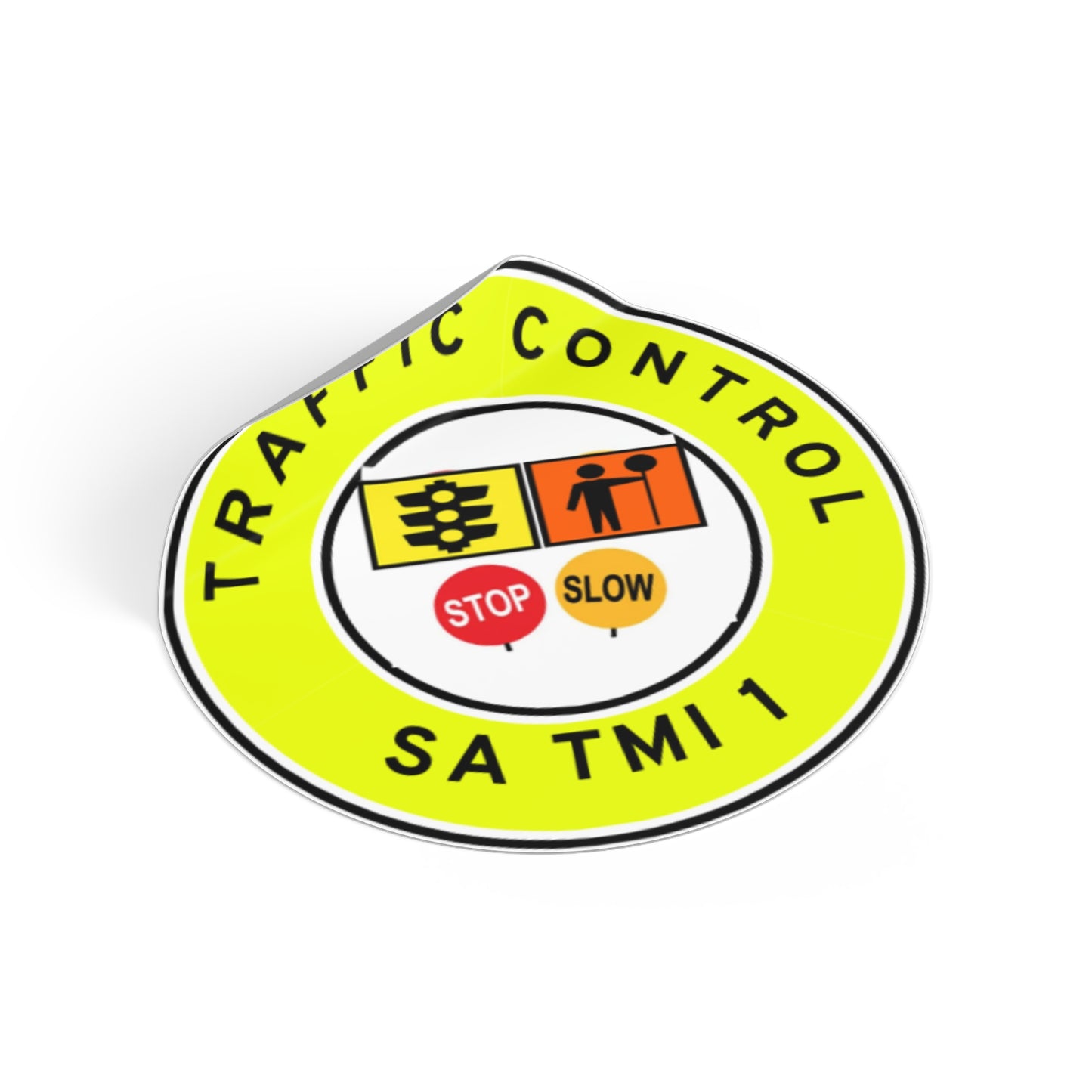 SA Traffic Control | TMI 1 | Hard Hat Sticker | All Symbolics | Yellow
