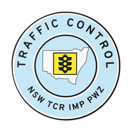 NSW | Traffic Control | TCR/IMP/PWZ | Hard Hat Sticker | Traffic Light | NSW Blue