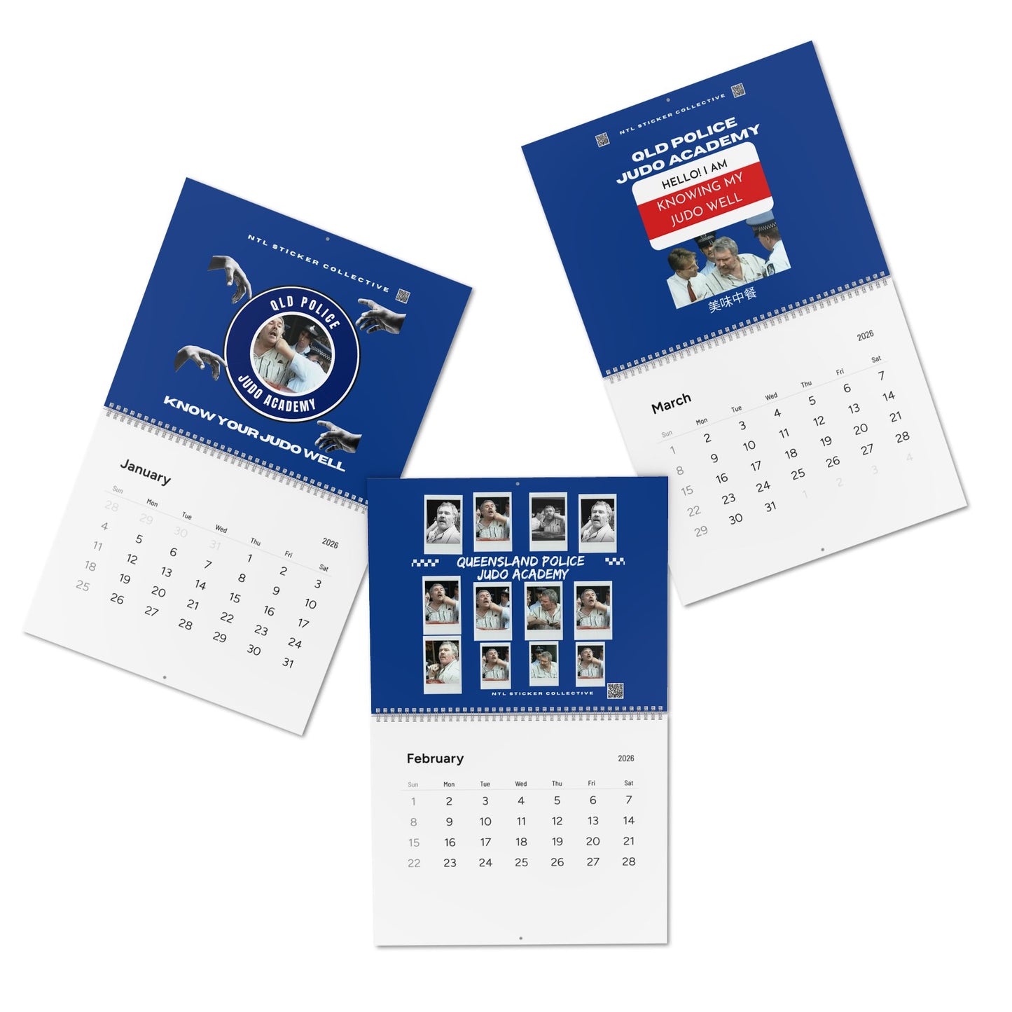 Queensland Judo Academy 2026 Wall Calendar
