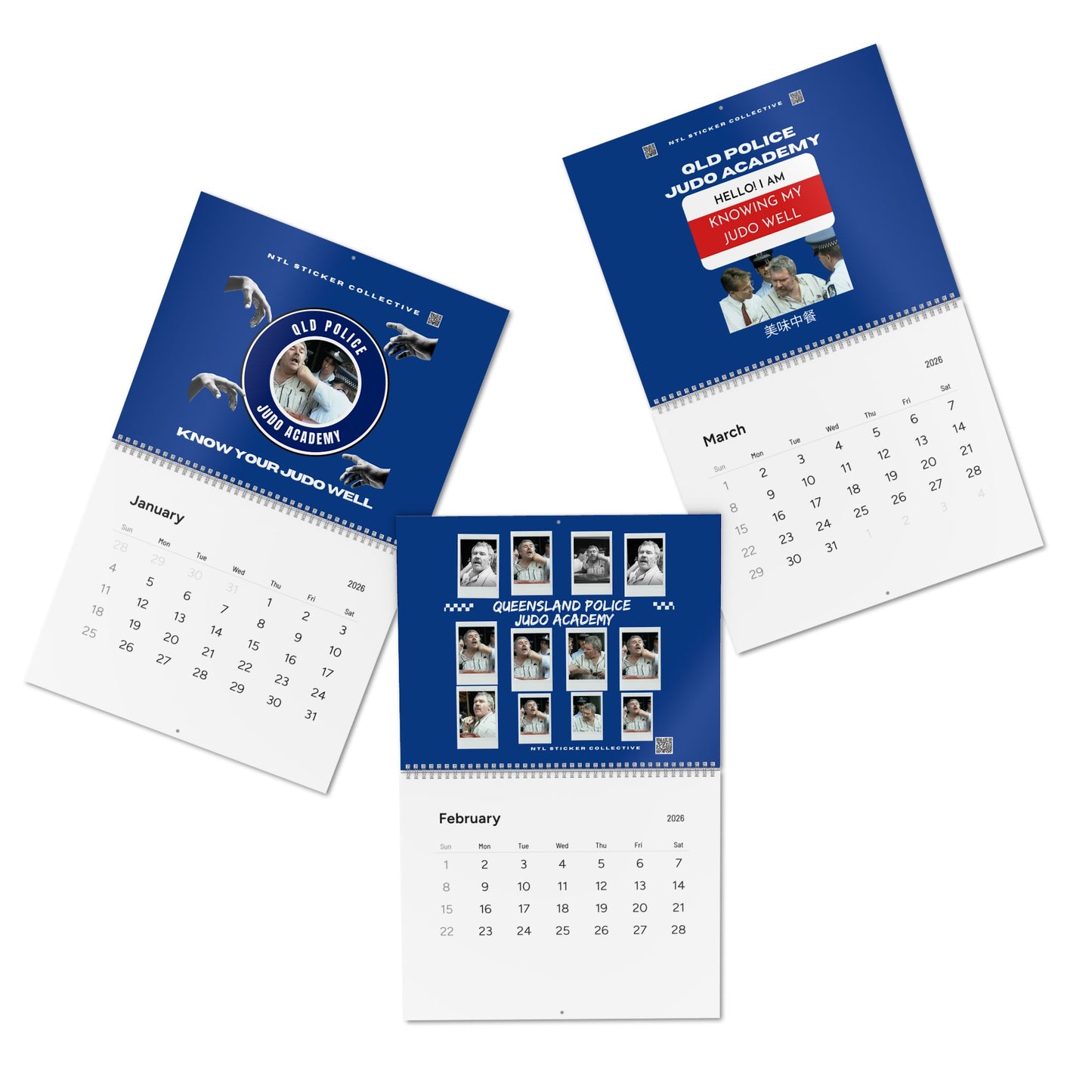 Queensland Judo Academy 2026 Wall Calendar