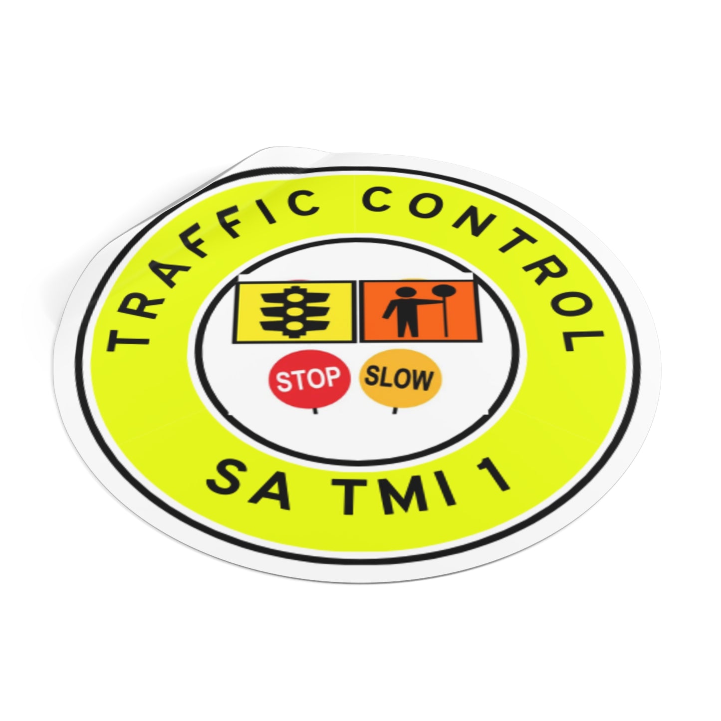 SA Traffic Control | TMI 1 | Hard Hat Sticker | All Symbolics | Yellow