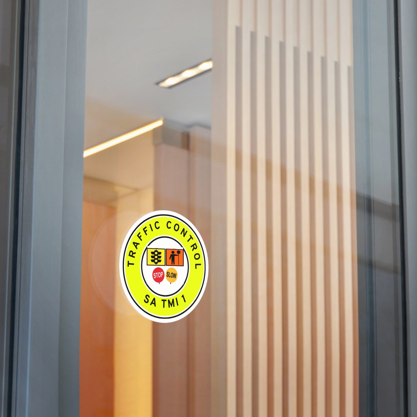SA Traffic Control | TMI 1 | Hard Hat Sticker | All Symbolics | Yellow