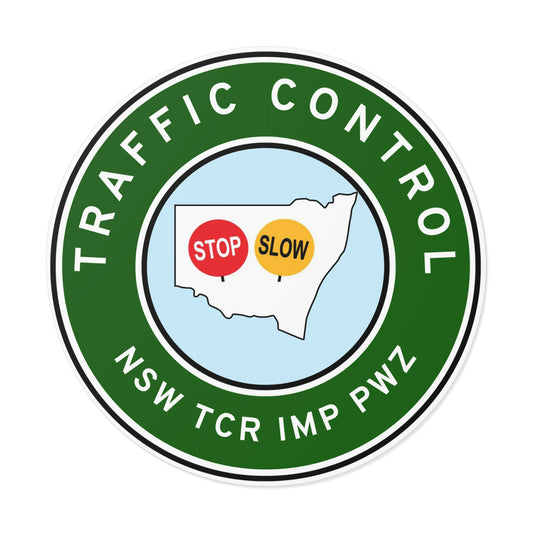 NSW | Traffic Control | TCR/IMP/PWZ | Hard Hat Sticker | Traffic Light | TAS Green