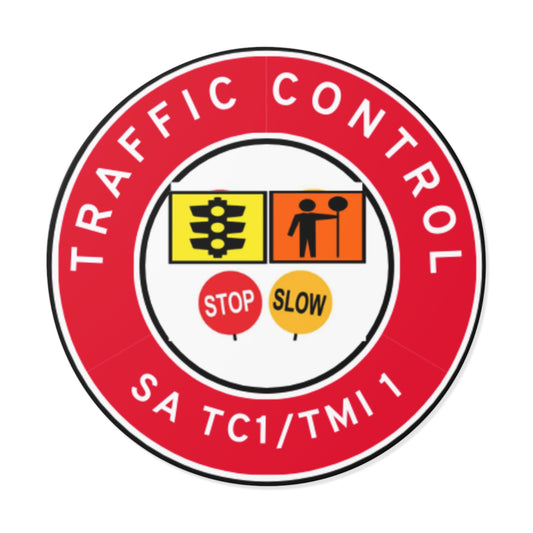 SA Traffic Control | TC1, TMI 1 | Hard Hat Sticker | All Symbolics | SA Red