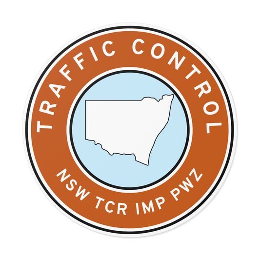 NSW | Traffic Control | TCR/IMP/PWZ | Hard Hat Sticker | State Outline | NT Orange