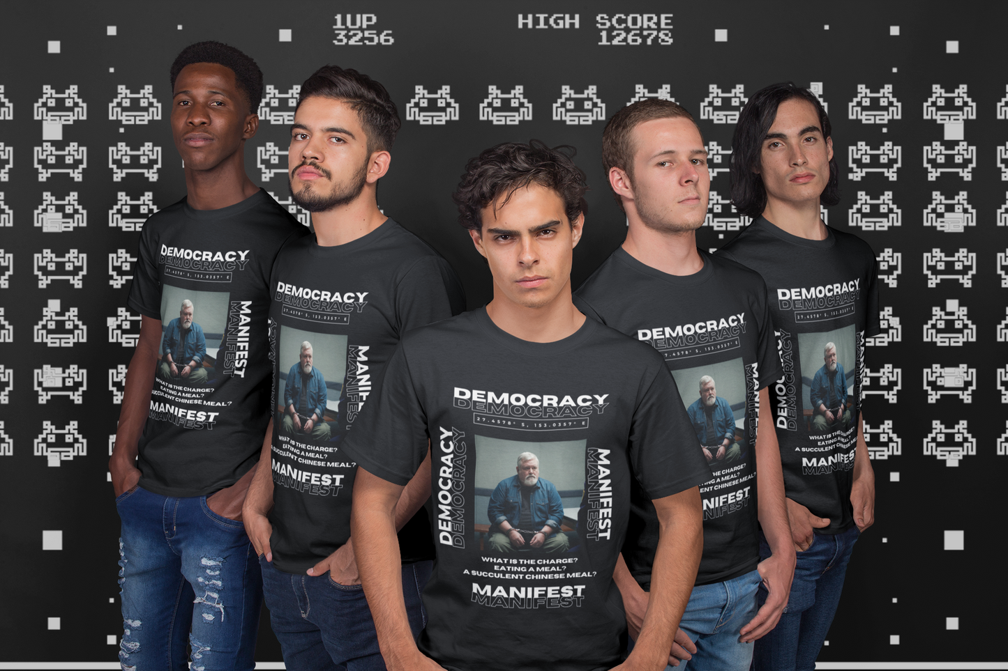 AI Has Been Learning All About Democracy Manifest | Black | Unisex Gildan Heavy Cotton Tee