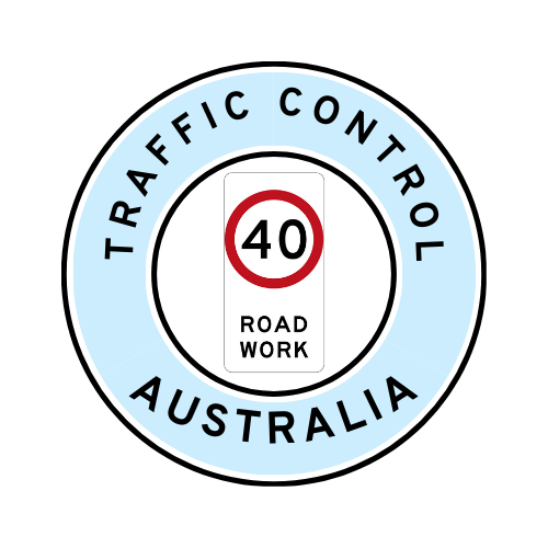Australia | Traffic Control | All States | Hard Hat Sticker | 40kph Road Work | NSW Blue