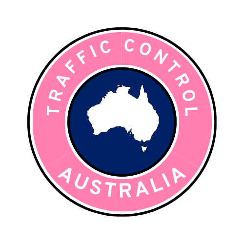 Australia | Traffic Control | All States | Hard Hat Sticker | Australia Map | Pink