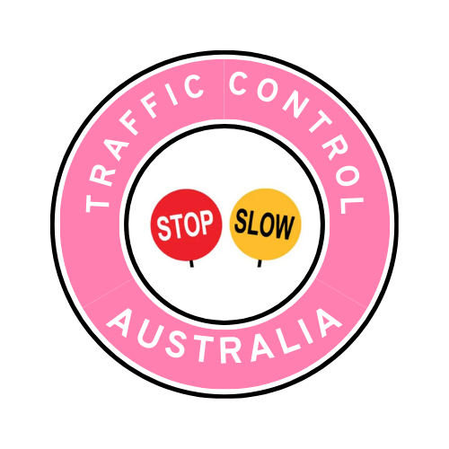 Australia | Traffic Control | All States | Hard Hat Sticker | Stop/Slow | Pink