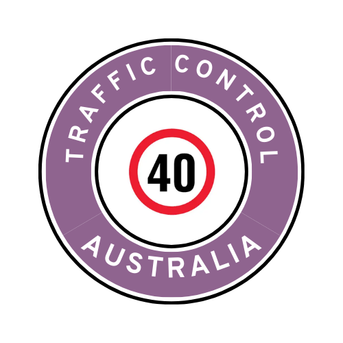 Australian | Traffic Control | All States | Hard Hat Sticker | 40kph Sign | Purple