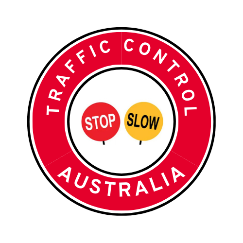 Australia | Traffic Control | All States | Hard Hat Sticker | Stop/Slow | SA Red