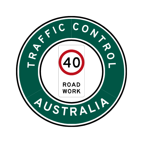 Australia | Traffic Control | All States | Hard Hat Sticker | 40kph Road Work | TAS Green