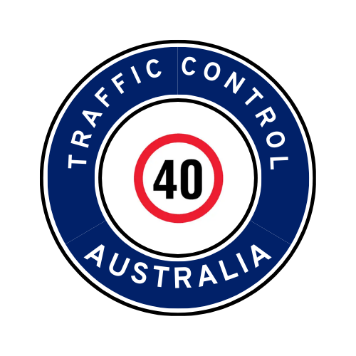 Australia | Traffic Control | All States | Hard Hat Sticker | 40kph Sign | VIC Blue