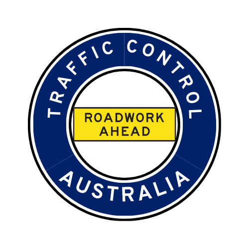 Australia | Traffic Control | All States | Hard Hat Sticker | Roadwork Ahead | VIC Blue