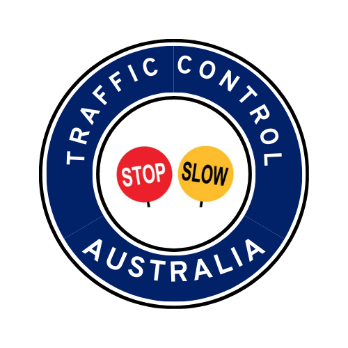 Australia | Traffic Control | All States | Hard Hat Sticker | Stop/Slow | ACT Blue