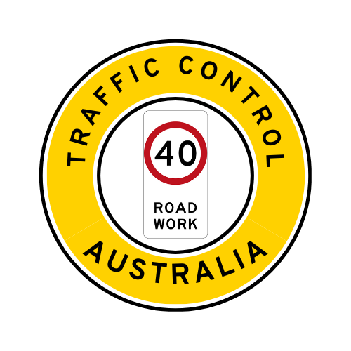 Australia | Traffic Control | All States | Hard Hat Sticker | 40kph Road Work | WA Yellow