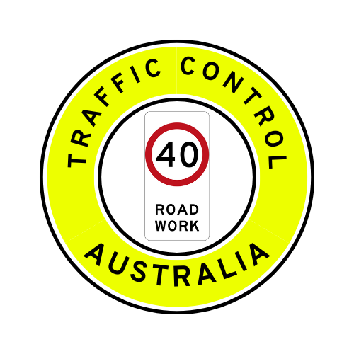 Australia | Traffic Control | All States | Hard Hat Sticker | 40kph Road Work | Yellow