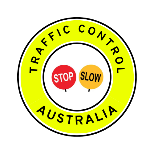 Australia | Traffic Control | All States | Hard Hat Sticker | Stop/Slow | Yellow