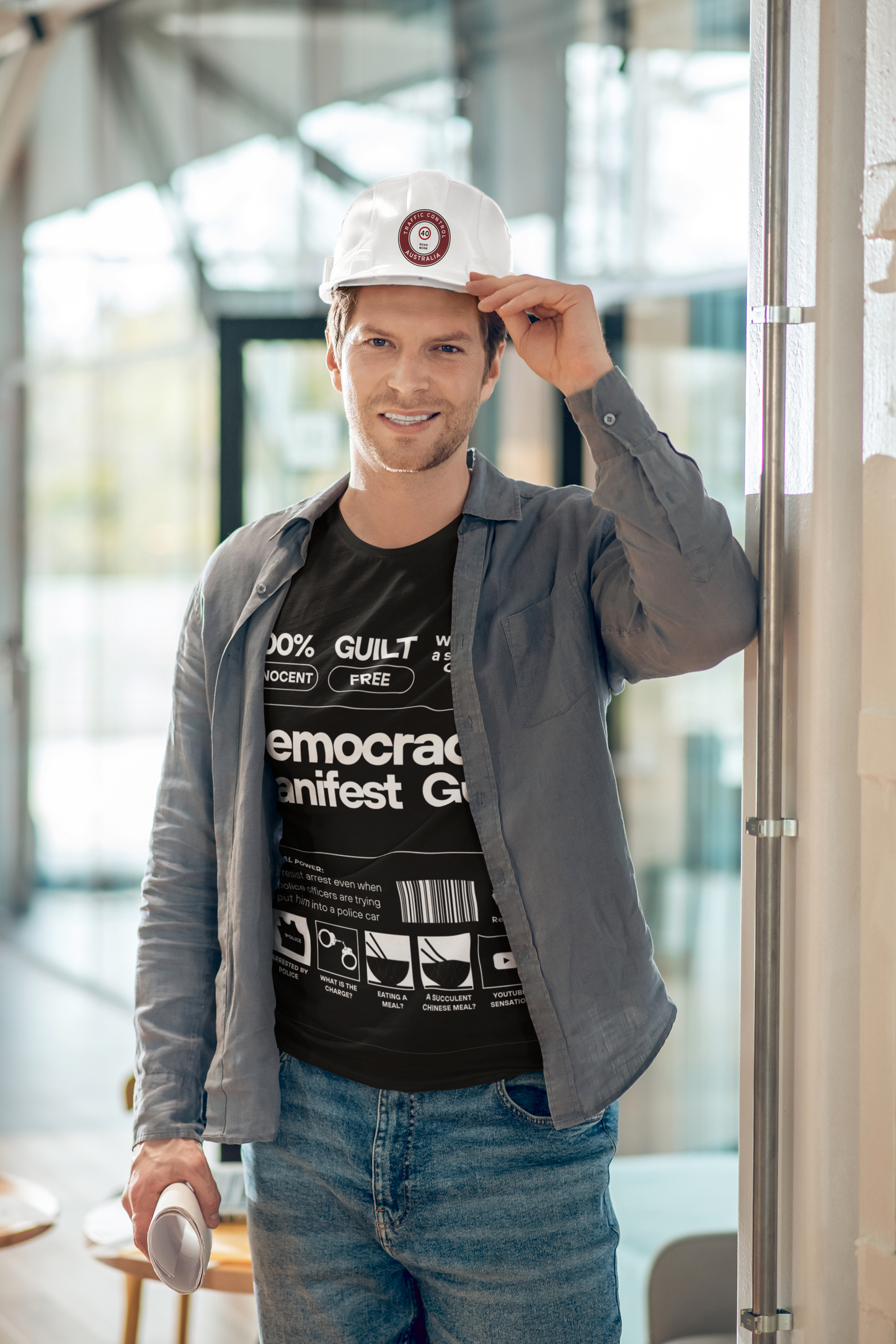 Australia | Traffic Control | All States | Hard Hat Sticker | 40kph Road Work | QLD Maroon