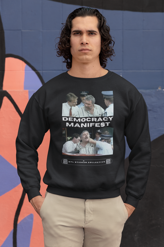 NEW | Double Window | Democracy Manifest | Black | Unisex Gildan Sweatshirt