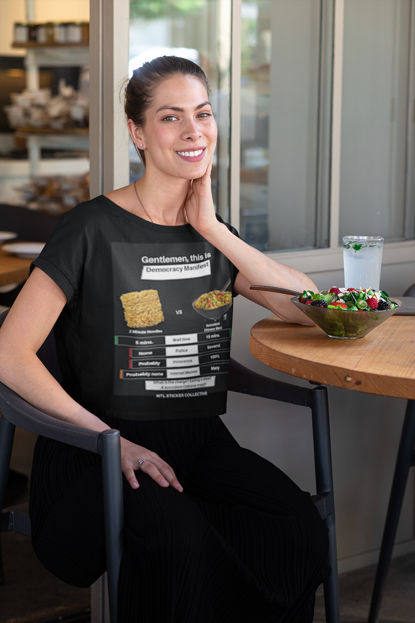 2 Minute Noodles V Succulent Chinese Meal | Black | Unisex Gildan Heavy Cotton Tee
