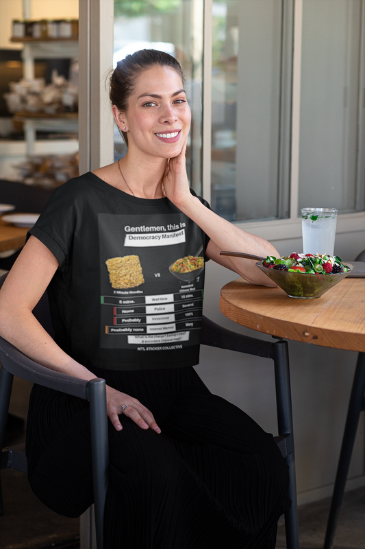 2 Minute Noodles V Succulent Chinese Meal | Black | Unisex Gildan Heavy Cotton Tee