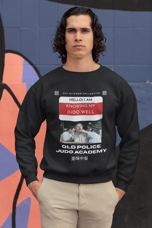NEW | Queensland Police Judo Academy | HELLO | Know Your Judo Well | Black | Gildan Unisex Sweatshirt