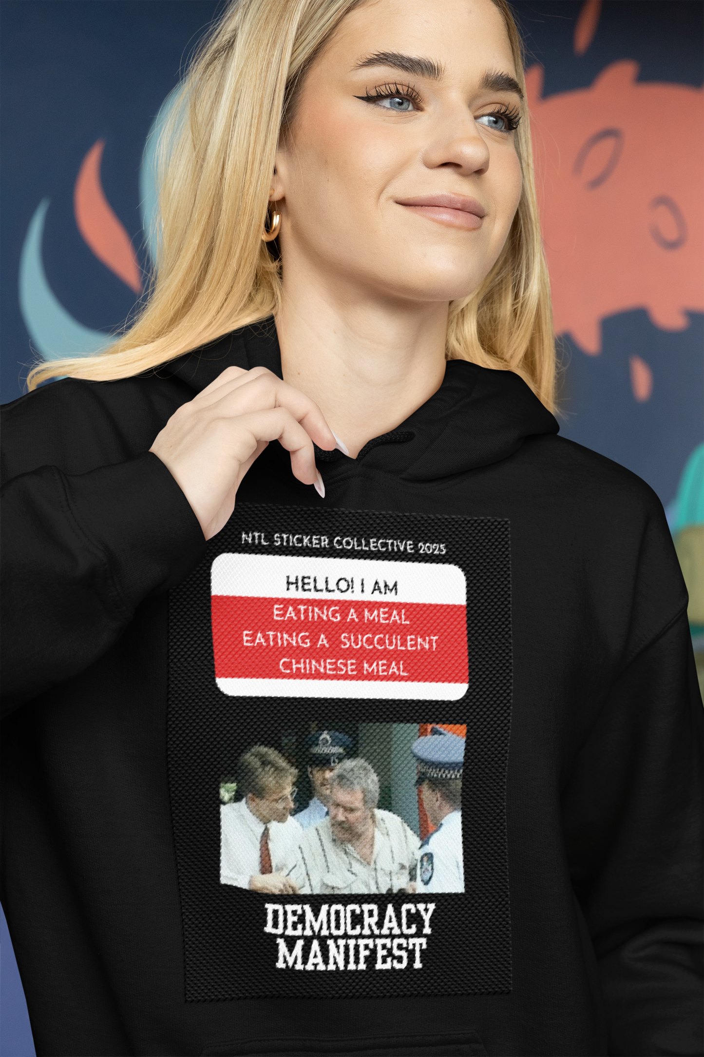 Hello This Is Democracy Manifest | Black | Gildan Unisex Heavy Blend Hoodie