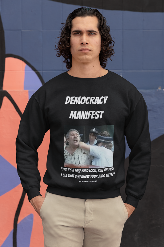 Full Judo Quote | Democracy Manifest | Gildan Unisex Crew Neck Sweatshirt