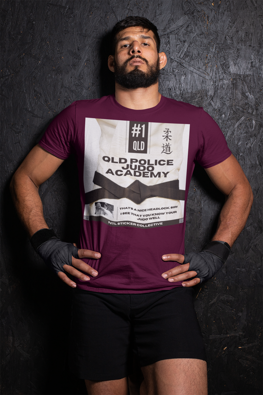 NEW | Queensland Police Judo Academy Judo Belts | Maroon | Gildan Unisex Short Sleeve Shirt