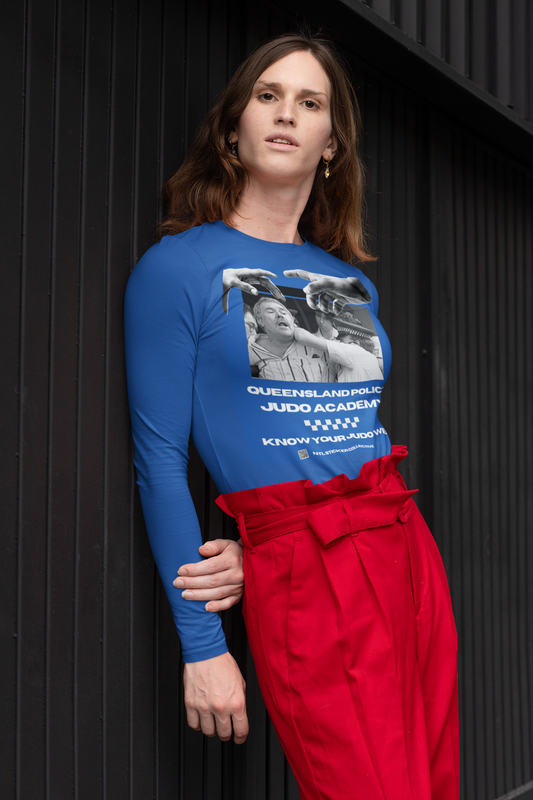 NEW | Queensland Police Judo Academy 2 Hands | Blue | Gildan Unisex Long Sleeve Shirt