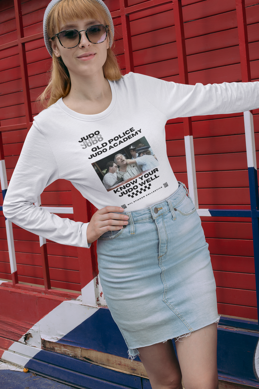NEW | Queensland Police Judo Academy | J-U-D-O | Know Your Judo Well | White | Gildan Unisex Long Sleeve Shirt