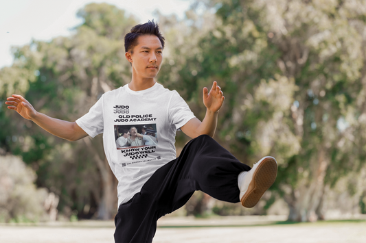 NEW | Queensland Police Judo Academy | J-U-D-O | Know Your Judo Well | White | Gildan Unisex Short Sleeve Shirt