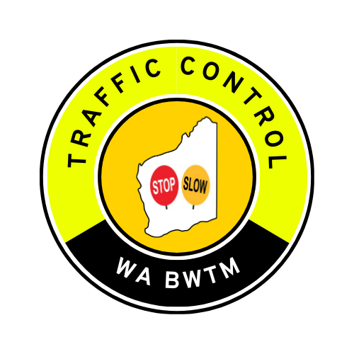 WA Traffic Control | BWTM | Hard Hat Sticker | Stop/Slow | Yellow/Black