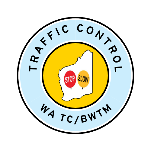 WA Traffic Control | TC, BWTM | Hard Hat Sticker | Stop/Slow | NSW Blue