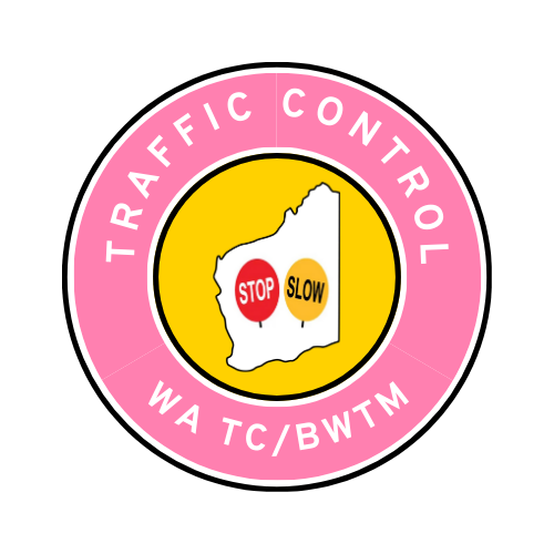 WA Traffic Control | TC, BWTM | Hard Hat Sticker | Stop/Slow | Pink