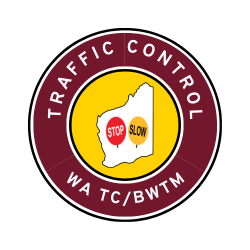 WA Traffic Control | TC, BWTM | Hard Hat Sticker | Stop/Slow | QLD Maroon