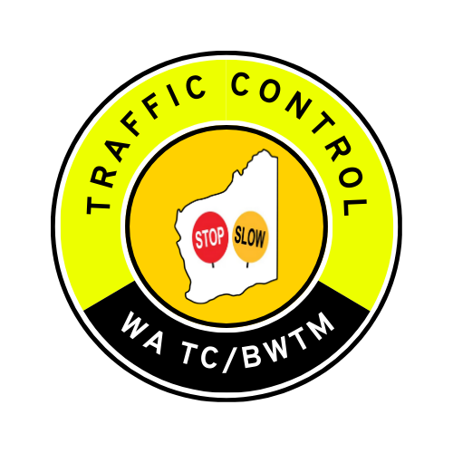 WA Traffic Control | TC, BWTM | Hard Hat Sticker | Stop/Slow | Yellow/Black